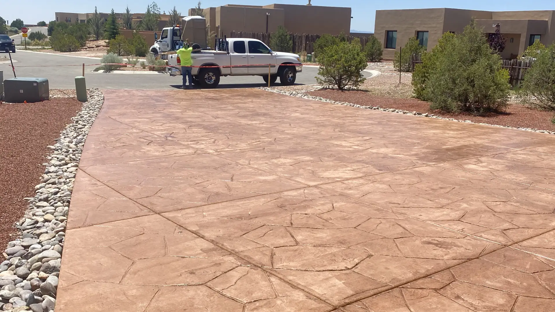 brown stone walkway